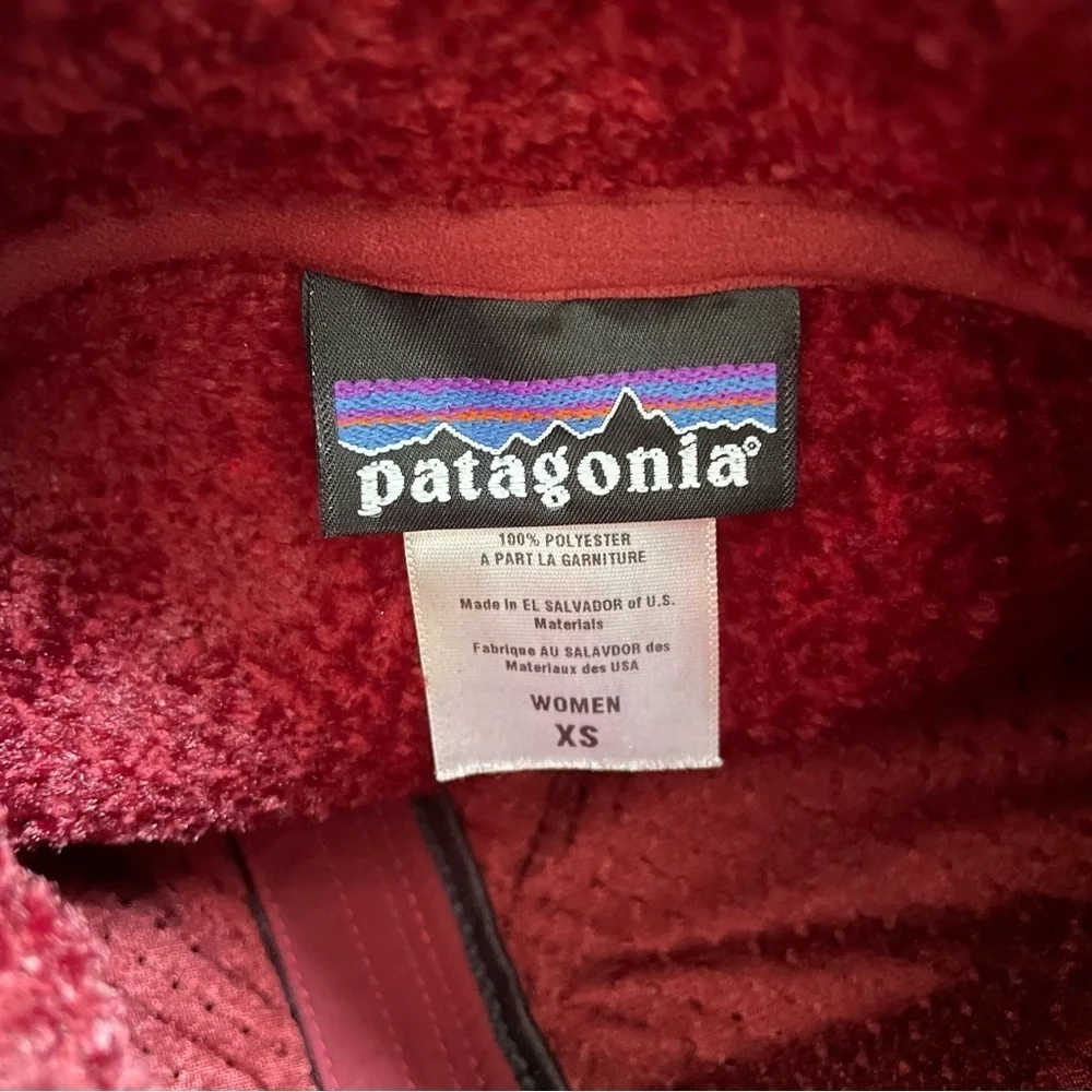 Patagonia Red Zip Up Soft Fleece Long Sleeve Polartec R Jacket 36112F6 EUC Sz S